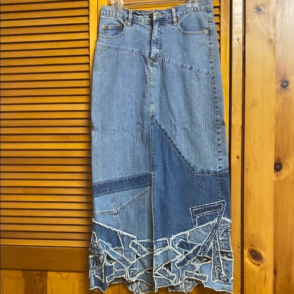 pepe gecma Dresses & Skirts - Pepe Gecma Denim Patchwork Maxi Skirt length 37”waist 15”